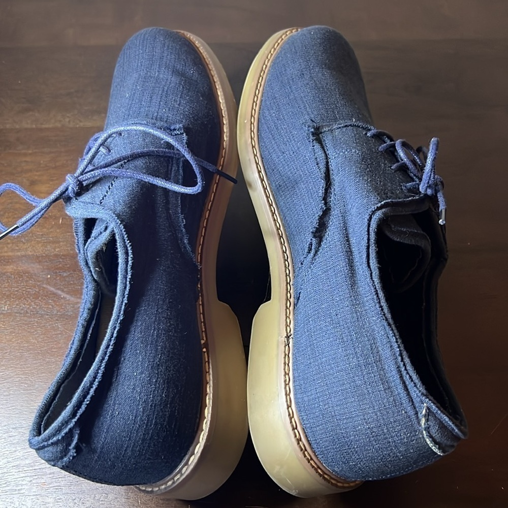 GH Bass Mens 12 D Bridgeton Casual Oxford Blue Fabric Comfort Lace Up - Picture 6 of 8